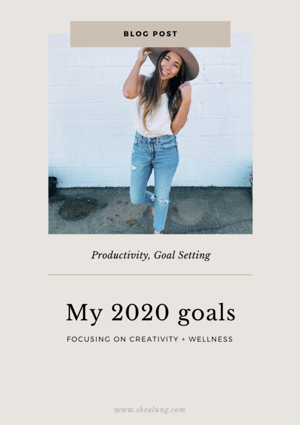 My 2020 goals